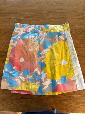 Tracy Feith Yellow, Blue & Pink Floral Mini Skirt